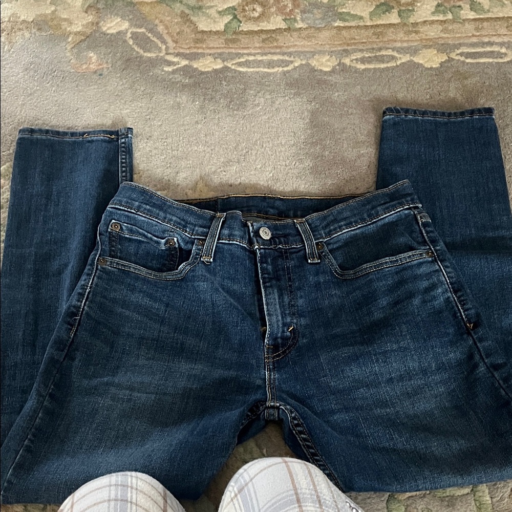 Levi's Men's Straight Jeans in Dark Blue Wash